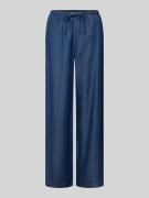 Only Wide Leg Hose aus Lyocell Modell 'CHARIS' in Jeansblau, Größe L