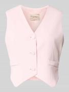 Rinascimento Anzugweste mit Paspeltasche in Rosa, Größe L