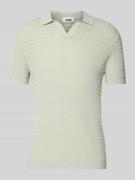 Drykorn Slim Fit Strick-Poloshirt mit Strukturmuster Modell 'BRAIAN' i...