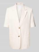 Jake*s Collection Relaxed Fit Blazer mit Leinen-Anteil in Beige, Größe...