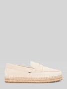 Tommy Hilfiger Loafer aus echtem Veloursleder in Beige, Größe 41