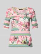 Betty Barclay T-Shirt mit floralem Allover-Print in Rose, Größe 36
