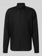 BOSS Regular Fit Freizeithemd aus reinem Leinen Modell 'LIAM' in Black...