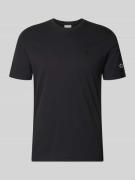 CHAMPION T-Shirt mit Label-Stitchings und Rundhalsausschnitt in Black,...