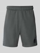 CHAMPION Shorts mit Logo und elastischem Bund in Anthrazit, Größe L