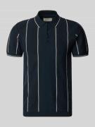 Blend Slim Fit Poloshirt mit Knopfleiste Modell 'AVEN' in Marine, Größ...