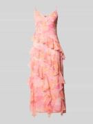 Vero Moda Figurbetontes Midikleid mit Rüschen Modell 'SMILLA' in Pink,...