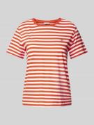 Gant T-Shirt mit Label-Stitching in Koralle, Größe L