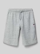 CHAMPION Shorts mit Logo und elastischem Bund in Mittelgrau Melange, G...