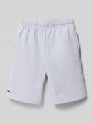 Lacoste Jeansshorts aus Baumwoll-Mix in Mittelgrau Melange, Größe 164