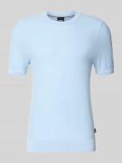 BOSS Regular Fit T-Shirt aus Strick Modell 'H-NALON' in Hellblau, Größ...