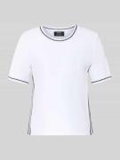 Marc Cain Strickshirt mit Kontraststreifen in Weiss, Größe 36