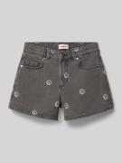 Only Regular Fit Jeansshorts aus Baumwoll-Mix Modell 'BLAIR' in Hellgr...