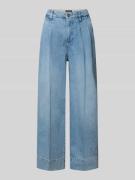 Oui Wide Leg Jeans mit Eingrifftaschen in Jeansblau, Größe 34