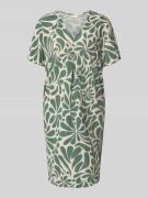 FREE/QUENT Knielanges Kleid mit V-Ausschnitt Modell 'Floy' in Gruen, G...