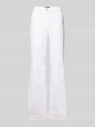 Luisa Cerano Flared Cut Jeans mit Eingrifftaschen in Weiss, Größe 34