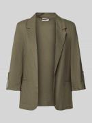 Only Relaxed Fit Blazer aus Viskose-Leinen-Mix Modell 'GOA' in Oliv, G...