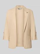 Only Relaxed Fit Blazer aus Viskose-Leinen-Mix Modell 'GOA' in Sand, G...