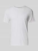 Superdry T-Shirt aus Baumwoll-Leinen-Mix mit Brusttasche in Offwhite, ...