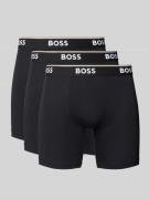 BOSS Boxershorts mit elastischem Logo-Bund im 3er-Pack in Black, Größe...