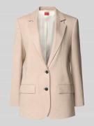 HUGO Relaxed Fit Longblazer aus Viskose-Mix mit Leinen-Anteil Modell '...