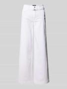 Marc Cain Wide Leg Hose mit Gürtel in Weiss, Größe 34