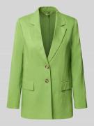 Marc Cain Blazer aus Leinen-Mix mit Pattentaschen in Grass, Größe 34