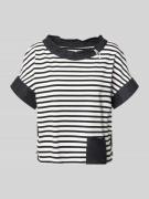 Marc Cain T-Shirt mit Rundhalsausschnitt und Kordelzug in Black, Größe...
