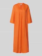 Emily Van den Bergh Tunikakleid aus Leinen mit 3/4-Arm in Orange, Größ...