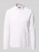 FIL NOIR Regular Fit Business-Hemd aus Leinen-Baumwoll-Mix Modell 'ROM...