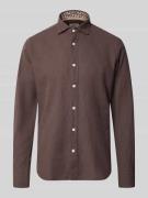 FIL NOIR Regular Fit Business-Hemd aus Leinen-Baumwoll-Mix Modell 'ROM...