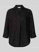 s.Oliver RED LABEL Relaxed Fit Hemdbluse aus Leinen-Viskose-Mix in Bla...