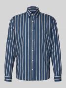 bugatti Regular Fit Freizeithemd mit Kentkragen in Marine, Größe L