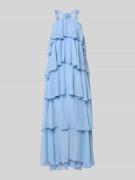 Vero Moda Volant Abendkleid mit V-Ausschnitt Modell 'FELICIA' in Bleu,...