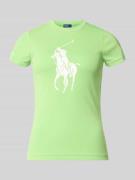 Polo Ralph Lauren Slim Fit T-Shirt aus Baumwoll-Mix in Gruen, Größe L