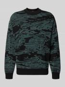 BOSS Orange Regular Fit Strickpullover mit grafischem Jacquard-Muster ...