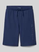 CHAMPION Sweatshorts mit Label-Stitching und elastischem Bund in Dunke...