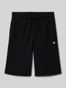 CHAMPION Sweatshorts mit Logo und elastischem Bund in Black, Größe 128