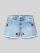 Only Regular Fit Jeansshorts aus Baumwoll-Mix Modell 'ROBYN' in Hellbl...