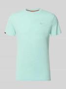 Superdry Regular Fit T-Shirt mit Logo-Stitching in Mint Melange, Größe...