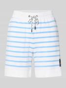 Marc Cain Shorts mit Label-Detail und Tunnelzug in Weiss, Größe 34