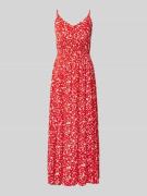 ICHI Midikleid aus reiner Viskose Modell 'Marrakech' in Rot, Größe L