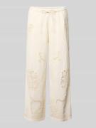 Jake*s Casual Culotte mit Lochstickerei und Eingrifftaschen in Beige, ...
