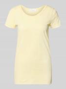 Rich & Royal T-Shirt mit Rundhalsausschnitt und Rollsaum in Hellgelb, ...