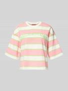 Smith and Soul Cropped Boxy Fit Sweatshirt mit Label-Stitching in Pink...