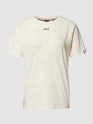 BOSS T-Shirt mit Label-Print in Weiss, Größe L