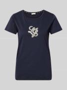 LIU JO SPORT T-Shirt mit Rundhalsausschnitt und Strasssteinbesatz in M...