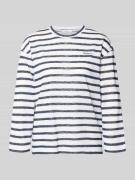Pepe Jeans Regular Fit T-Shirt aus Baumwoll-Mix in Marine, Größe L