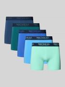 MCNEAL Slim Fit Briefs mit Logo-Detail im 5er-Pack in Petrol, Größe L