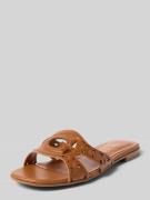 Guess Sandalette mit Logo-Muster Modell 'CIESTA2' in Cognac, Größe 36